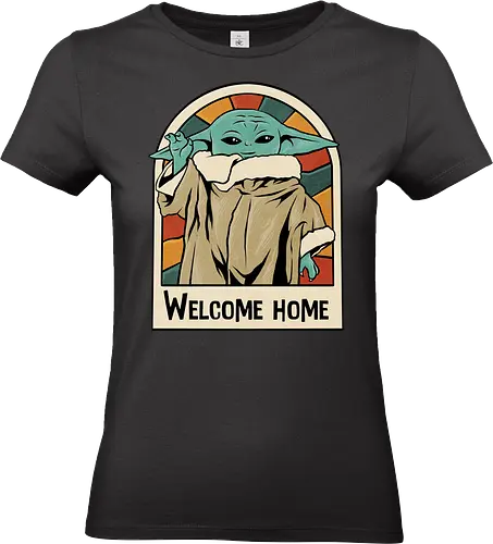 welcome home alien  - Bounty Hunter, grogu, movies, 80s, 90s, vintage, classic, music, alien, ufo - Standard T-Shirt (Women)