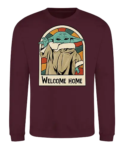 welcome home alien  - Bounty Hunter, grogu, movies, 80s, 90s, vintage, classic, music, alien, ufo - Sweatshirt