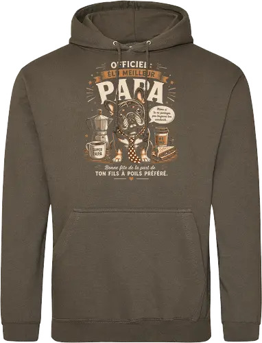 Elu Meilleur Papa Bouledogue Français Vintage Cadeau Fete des Peres