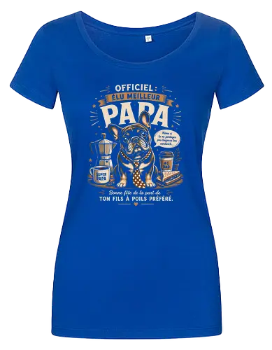 Elu Meilleur Papa Bouledogue Français Vintage Cadeau Fete des Peres