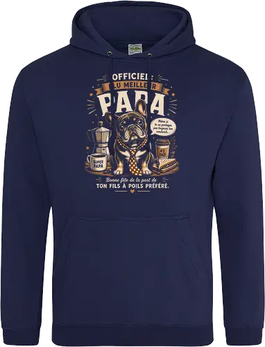 Elu Meilleur Papa Bouledogue Français Vintage Cadeau Fete des Peres