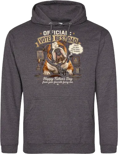 Official Voted Best Dad Vintage English Bulldog Dad Father's Day Gift