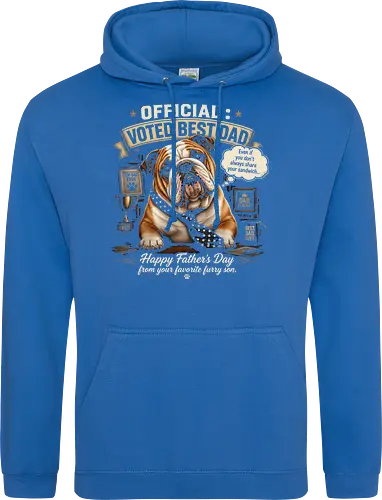 Official Voted Best Dad Vintage English Bulldog Dad Father's Day Gift