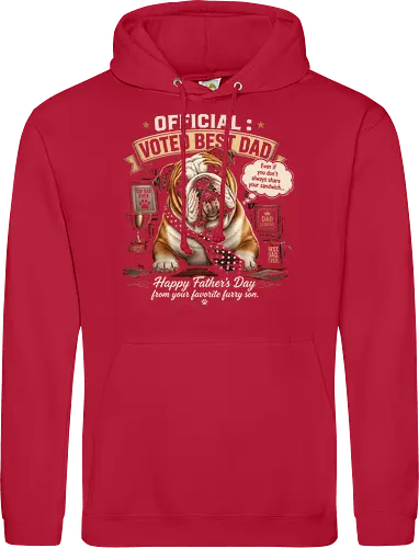 Official Voted Best Dad Vintage English Bulldog Dad Father's Day Gift