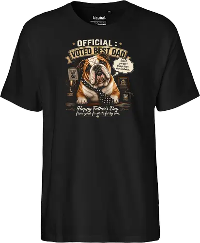 Official Voted Best Dad Vintage English Bulldog Dad Father's Day Gift