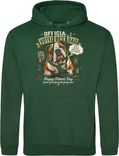 Official Voted Best Dad Vintage English Bulldog Dad Father's Day Gift