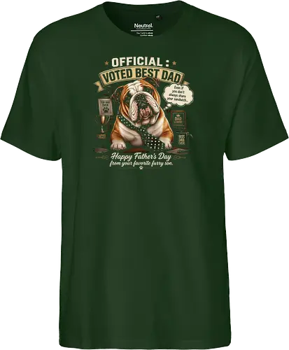 Official Voted Best Dad Vintage English Bulldog Dad Father's Day Gift