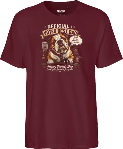 Official Voted Best Dad Vintage English Bulldog Dad Father's Day Gift