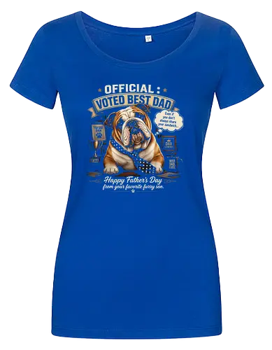 Official Voted Best Dad Vintage English Bulldog Dad Father's Day Gift