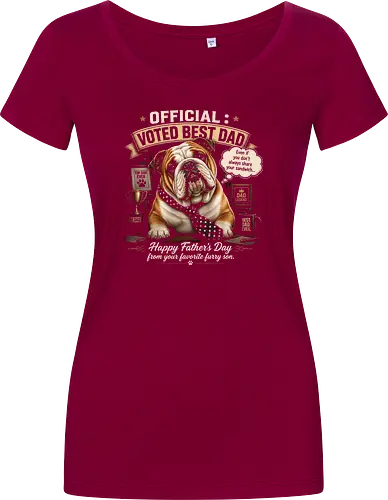 Official Voted Best Dad Vintage English Bulldog Dad Father's Day Gift