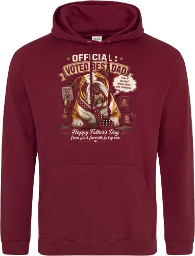 Official Voted Best Dad Vintage English Bulldog Dad Father's Day Gift