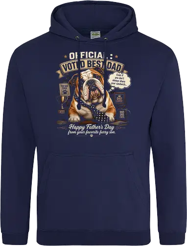 Official Voted Best Dad Vintage English Bulldog Dad Father's Day Gift
