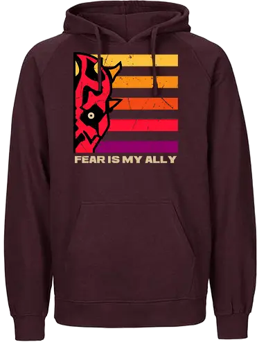 face of fearless - bountyhunter, vintageart, classicposter, 80s, master, revenge - Fairtrade Hoodie