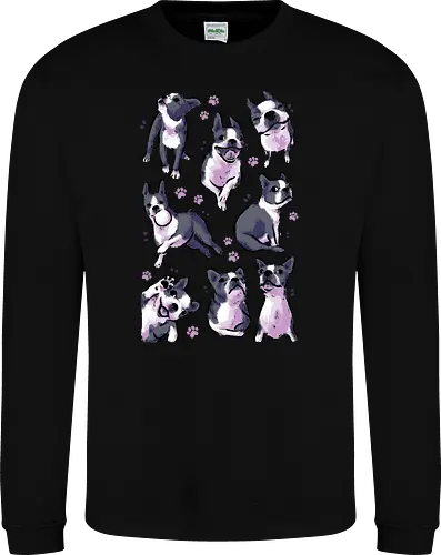 Boston Terrier Love White