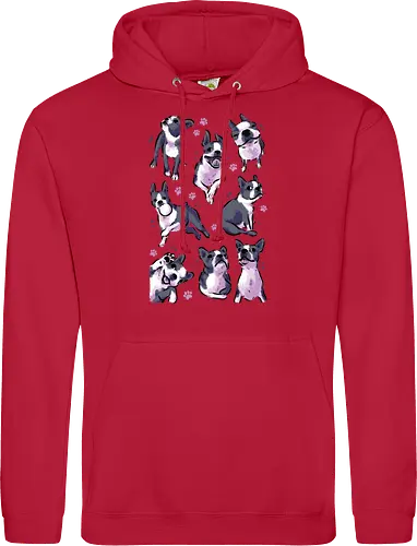 Boston Terrier Love White