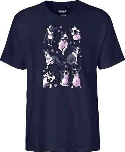 Boston Terrier Love White