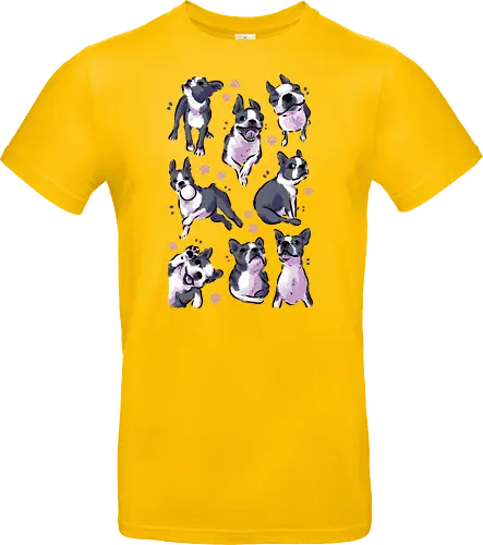 Boston Terrier Love White