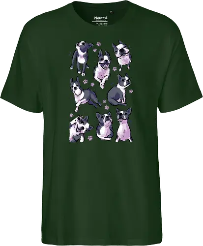 Boston Terrier Love White