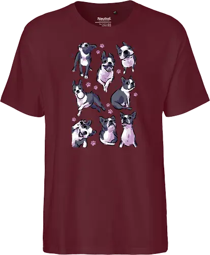 Boston Terrier Love White