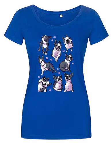 Boston Terrier Love White