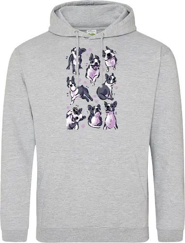 Boston Terrier Love White
