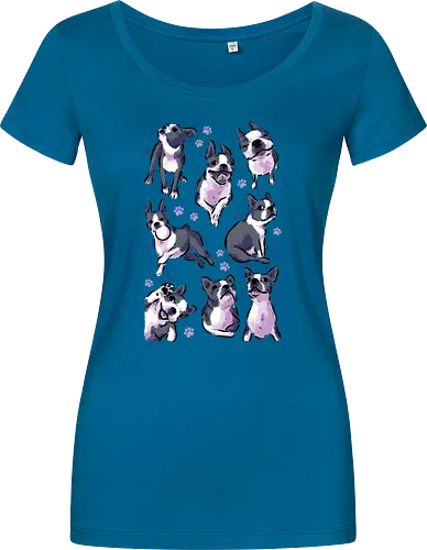 Boston Terrier Love White