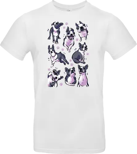 Boston Terrier Love White