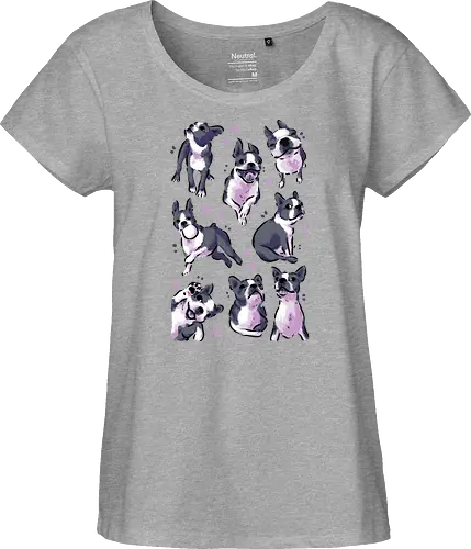 Boston Terrier Love White