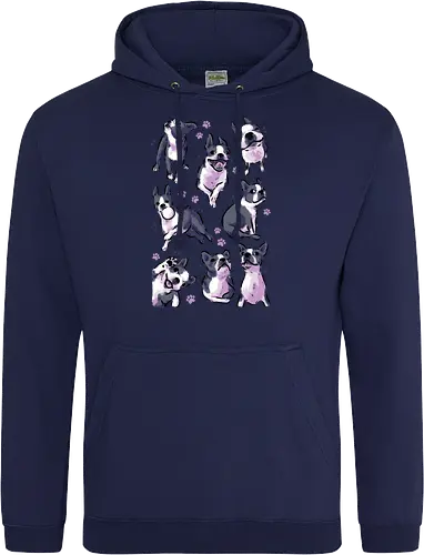 Boston Terrier Love White