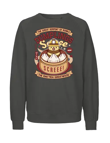 Serpent Of Ronka Dumplings - final 14, dumplings, fantasy, ffxiv, ff14, the great serpent of ronka, scree, video games, gaming, dumplings, eorzea, Kupo, Cactus, sabotender, tonberry, Kweh - Fairtrade Sweatshirt