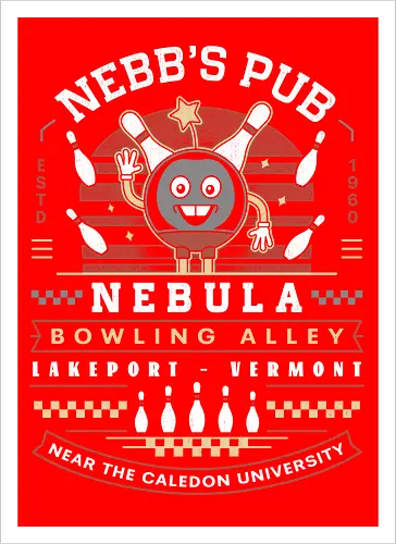 Nebb Bowling Mascot Emblem