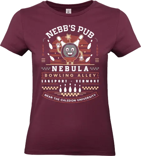 Nebb Bowling Mascot Emblem - Strange Life, butterfly, before the storm, Chloe, Max, rachel amber, arcadia bay, video game, gaming, gamer, rocky mountain record traders, the black lantern, true colors, alex chen, haven springs - Standard T-Shirt (Women)