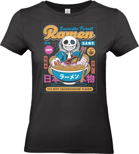 Snowdin Forest Ramen Aesthetic - Tale, deltarune, muffet, sans, spider cider, video game, gaming, flowey, mettaton, gamer, papyrus, toriel, asgore - Standard T-Shirt (Women)