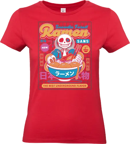 Snowdin Forest Ramen Aesthetic - Tale, deltarune, muffet, sans, spider cider, video game, gaming, flowey, mettaton, gamer, papyrus, toriel, asgore - Standard T-Shirt (Women)