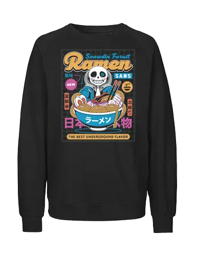 Snowdin Forest Ramen Aesthetic - Tale, deltarune, muffet, sans, spider cider, video game, gaming, flowey, mettaton, gamer, papyrus, toriel, asgore - Fairtrade Sweatshirt