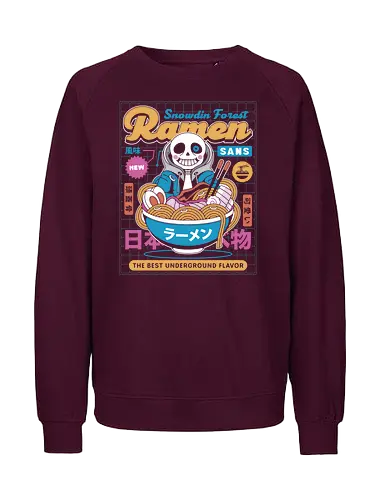 Snowdin Forest Ramen Aesthetic - Tale, deltarune, muffet, sans, spider cider, video game, gaming, flowey, mettaton, gamer, papyrus, toriel, asgore - Fairtrade Sweatshirt