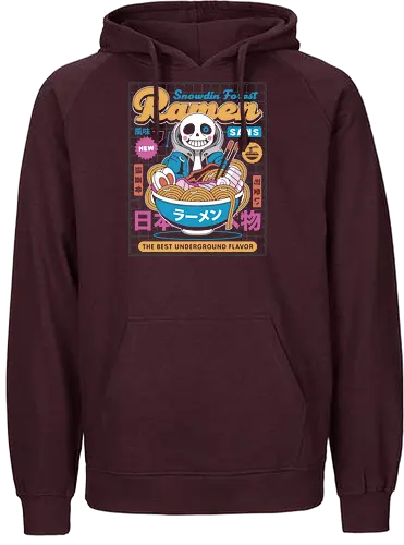 Snowdin Forest Ramen Aesthetic - Tale, deltarune, muffet, sans, spider cider, video game, gaming, flowey, mettaton, gamer, papyrus, toriel, asgore - Fairtrade Hoodie