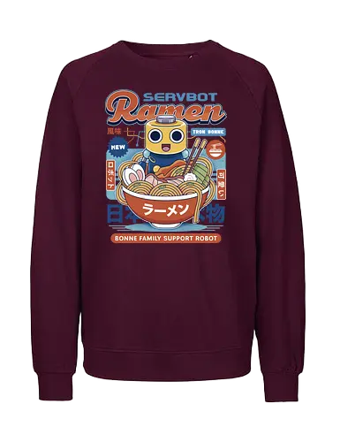Servbot Ramen Vintage - Gaming, dead rising, frank west, tron bonne, zombrex, servbot, video game, gaming, gamer, survival horror, willamette parkview mall, Horror, biohazard, megaman, arcade - Fairtrade Sweatshirt