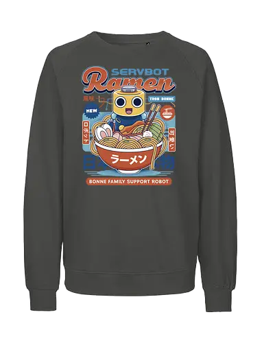 Servbot Ramen Vintage - Gaming, dead rising, frank west, tron bonne, zombrex, servbot, video game, gaming, gamer, survival horror, willamette parkview mall, Horror, biohazard, megaman, arcade - Fairtrade Sweatshirt