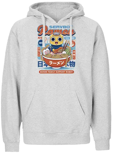 Servbot Ramen Vintage - Gaming, dead rising, frank west, tron bonne, zombrex, servbot, video game, gaming, gamer, survival horror, willamette parkview mall, Horror, biohazard, megaman, arcade - Fairtrade Hoodie