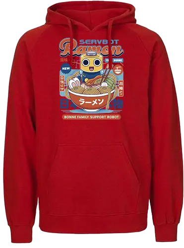 Servbot Ramen Vintage - Gaming, dead rising, frank west, tron bonne, zombrex, servbot, video game, gaming, gamer, survival horror, willamette parkview mall, Horror, biohazard, megaman, arcade - Fairtrade Hoodie