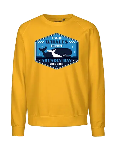 Two Whales Diner Crest - Strange Life, butterfly, before the storm, Chloe, Max, rachel amber, arcadia bay, video game, gaming, gamer, rocky mountain record traders, the black lantern, true colors, alex chen, haven springs - Fairtrade Sweatshirt
