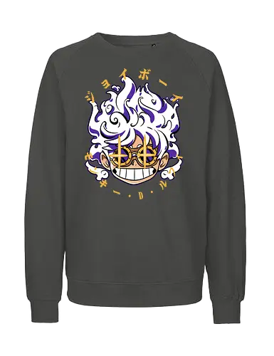 Chibi Awakening - Pirate, joy boy, gear 5, chibi anime, sun god nika, anime pirate, manga art, straw hat crew - Fairtrade Sweatshirt