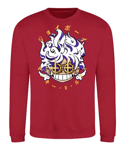 Chibi Awakening - Pirate, joy boy, gear 5, chibi anime, sun god nika, anime pirate, manga art, straw hat crew - Sweatshirt