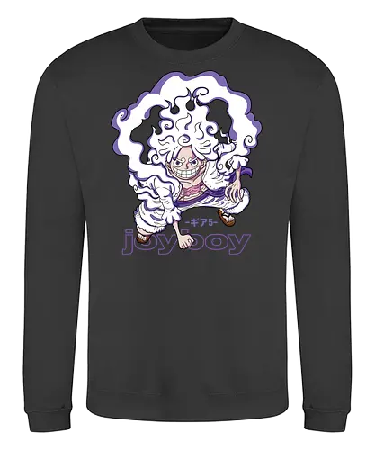 Freedom Form - Pirate, joy boy, luffy gear 5, anime transformation, pirate king, sun god nika, anime pirate, grand line - Sweatshirt