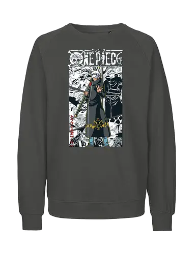 Surgeon of Death - Pirate, trafalgar law, heart pirates, anime swordsman, ope ope no mi, anime pirate, worst generation, grand line - Fairtrade Sweatshirt