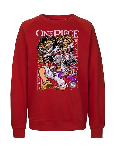 Revenge Clash - Pirate, luffy vs lucci, rob lucci, anime battle, gear 5, cp0, anime pirate, manga fight - Fairtrade Sweatshirt