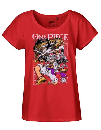 Revenge Clash - Pirate, luffy vs lucci, rob lucci, anime battle, gear 5, cp0, anime pirate, manga fight - Fairtrade Girl Shirt