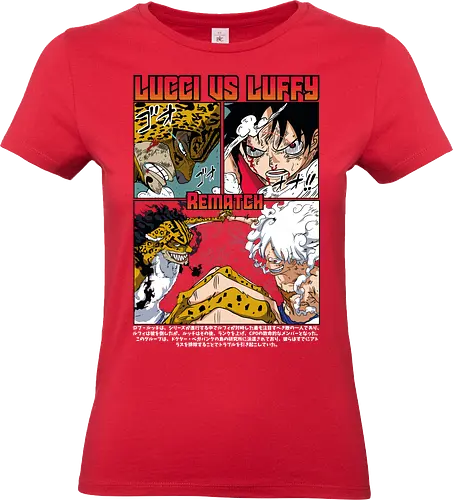 Final Rematch - Pirate, lucci vs luffy, gear 5 luffy, anime fight, cp0 battle, manga panel, anime pirate, shonen anime - Standard T-Shirt (Women)