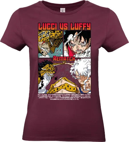 Final Rematch - Pirate, lucci vs luffy, gear 5 luffy, anime fight, cp0 battle, manga panel, anime pirate, shonen anime - Standard T-Shirt (Women)
